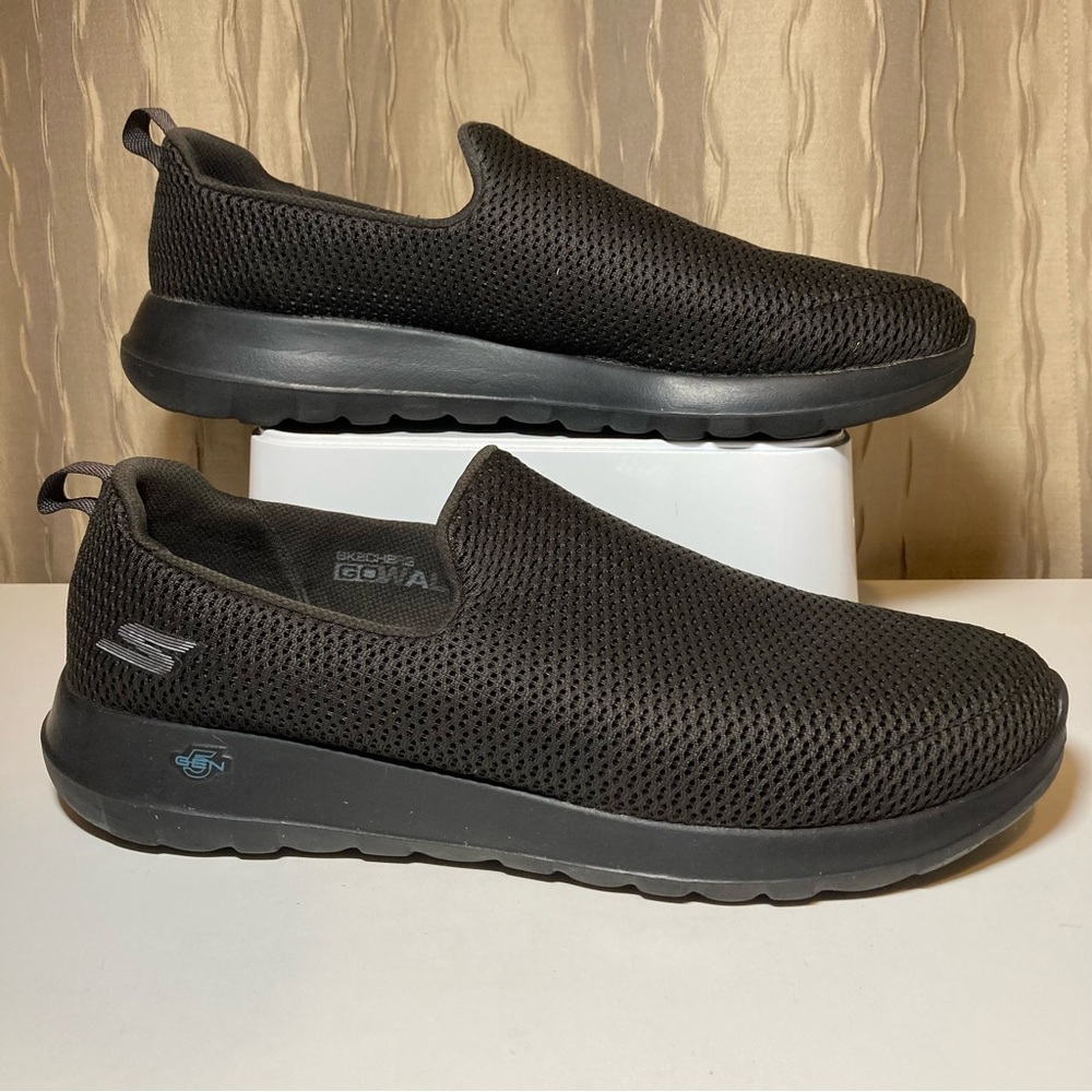 Skechers Go Walk Max Air Mesh Men's 12 Black Slip On Walking Shoe 54600